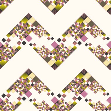 soyut grafik Mozaik, vektör çizim küpleri ve kareler