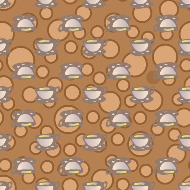 Bardak kahve veya çay arka plan seamless modeli üzerinde noktalı.