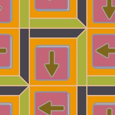 Kot düğmeleri Dikişsiz desen vektör çizim ile 