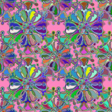 Soyut kaleydoskop renkli Dikişsiz desen arka planı için. 