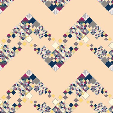 soyut grafik Mozaik, vektör çizim küpleri ve kareler