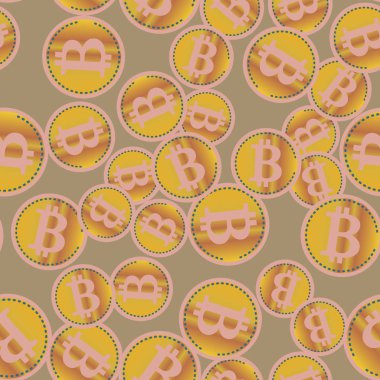 kesintisiz iş zemin bitcoins para ile desenli