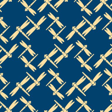 Yusufçuk seamless modeli. Vektör çizimler.