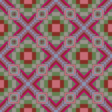 Geometrik etnik desen sorunsuz tasarım arka plan veya duvar kağıdı için