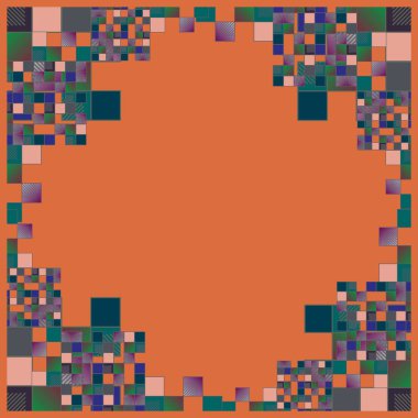 soyut grafik Mozaik, vektör çizim küpleri ve kareler