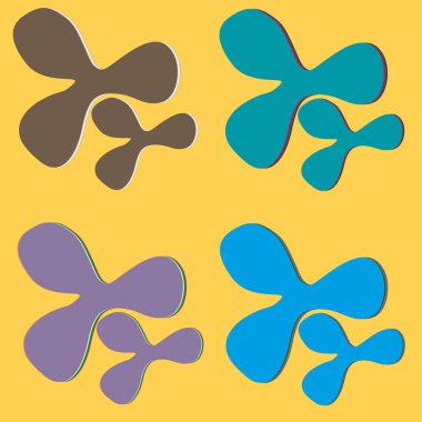 Su sıçramalarına ve parlak renkli boya arka plan üzerinde izole BLOB'lar vektör.