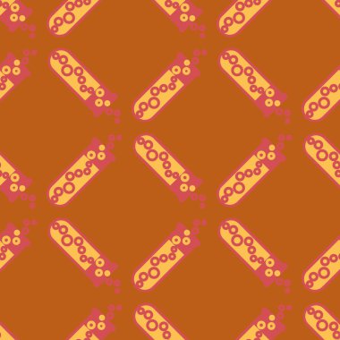 Kimya test tüpleri parlak arka plan üzerinde. Seamless modeli.