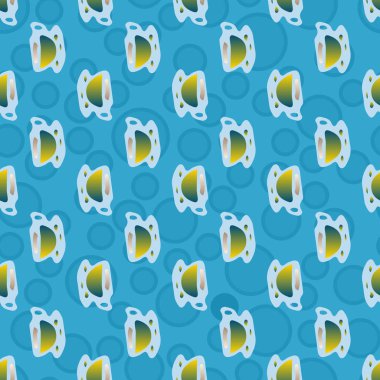 Bardak kahve veya çay arka plan seamless modeli üzerinde noktalı.