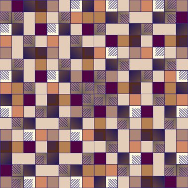 soyut grafik Mozaik, vektör çizim küpleri ve kareler