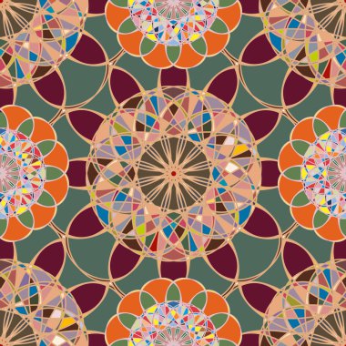  soyut çiçek geometrik Dikişsiz desen arka planı için