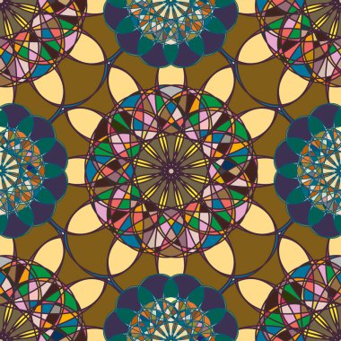  soyut çiçek geometrik Dikişsiz desen arka planı için