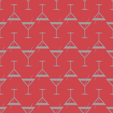 Tropik kokteyller desen, renkli kesintisiz vektör çizim