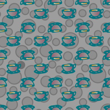 Bardak kahve veya çay arka plan seamless modeli üzerinde noktalı.