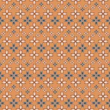 Çiçekler, vektör çizim ile çok renkli geometrik seamless modeli 