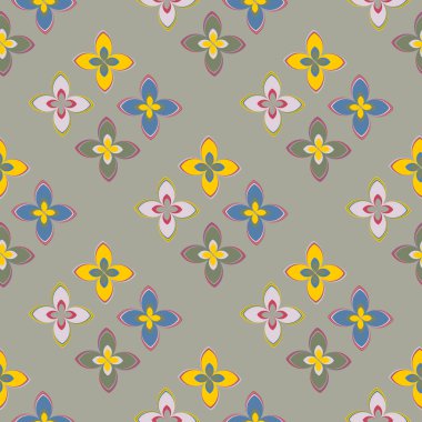  soyut çiçek geometrik Dikişsiz desen arka planı için