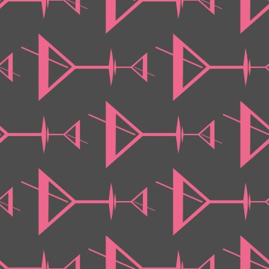 Tropik kokteyller desen, renkli kesintisiz vektör çizim