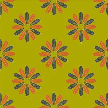  arka plan için çiçekli soyut geometrik seamless modeli