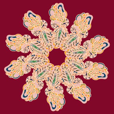 Stil zentangle yeni simetrik mandala doodle ile sanat esin kaynağı oldu. Duvar kağıdı, desen dolgularını, web sayfaları, yüzey dokuları için dekoratif nesne-ebilmek var olmak kullanılmış.