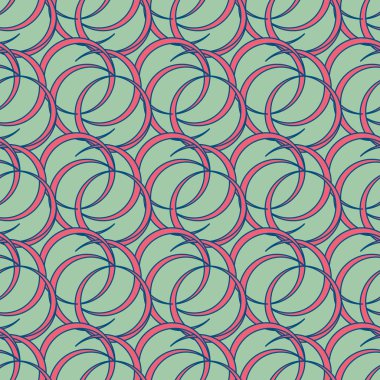 vektör çizim arka planı için daireler ile seamless modeli   