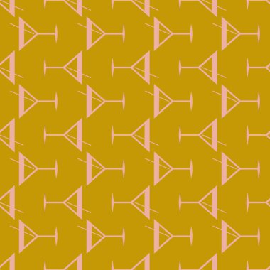 Tropik kokteyller desen, renkli kesintisiz vektör çizim