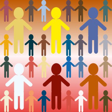 birçok kişi seamless modeli, vektör çizim 