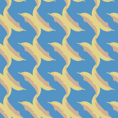 Dekoratif renkli seamless modeli sevimli yunuslar ile