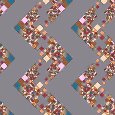 soyut grafik piksel, vektör çizim küpleri ve kareler