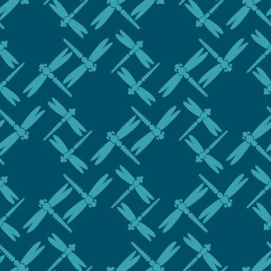 Yusufçuk seamless modeli. Vektör çizimler.