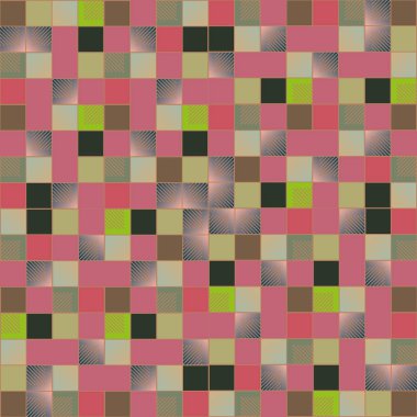 soyut grafik piksel, vektör çizim küpleri ve kareler