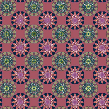  soyut çiçek geometrik Dikişsiz desen arka planı için