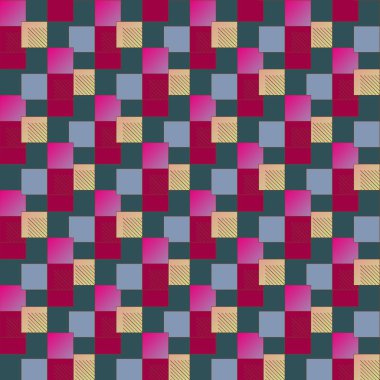 soyut grafik piksel, vektör çizim küpleri ve kareler