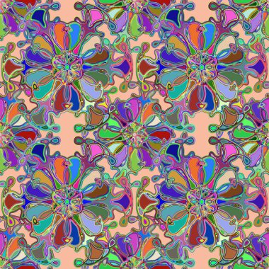 Soyut kaleydoskop renkli Dikişsiz desen arka planı için. 