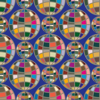 Renkli mozaik küre ile Seamless Modeli
