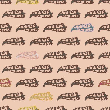 Memphis tarzı zemin ağaç yaprakları 