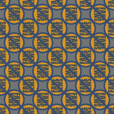 Logo sahte haberlerle kavramsal seamless modeli. İnsanlığın küresel sorunlar. Vektör çizim