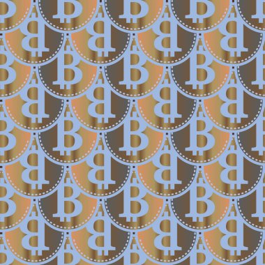 Renkli bitcoins işaretleri ile mali seamless modeli