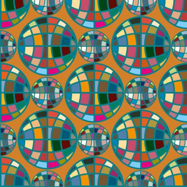Renkli mozaik küre ile Seamless Modeli