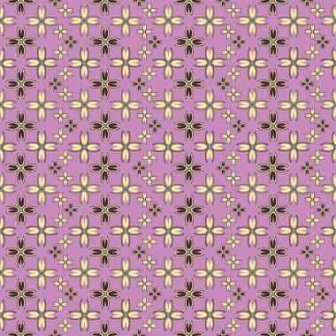 Çiçekler, vektör çizim ile çok renkli geometrik seamless modeli 