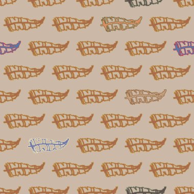 Memphis tarzı zemin ağaç yaprakları 