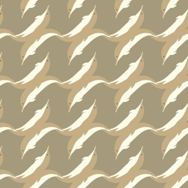 Dekoratif renkli seamless modeli sevimli yunuslar ile