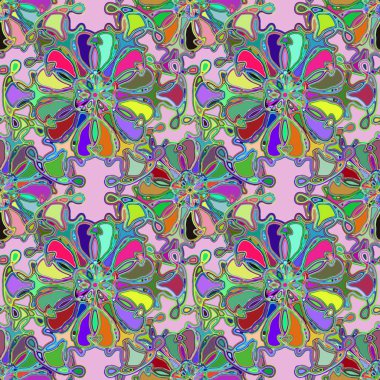 Soyut kaleydoskop renkli Dikişsiz desen arka planı için. 