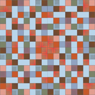 soyut grafik piksel, vektör çizim küpleri ve kareler