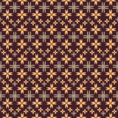 Çiçekler, vektör çizim ile çok renkli geometrik seamless modeli 