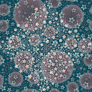 soyut geometrik renkli seamless modeli yıldız ile. Vektör çizim 