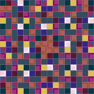 soyut grafik piksel, vektör çizim küpleri ve kareler