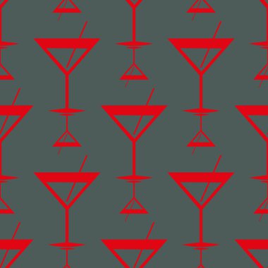 Tropik kokteyller desen, renkli kesintisiz vektör çizim