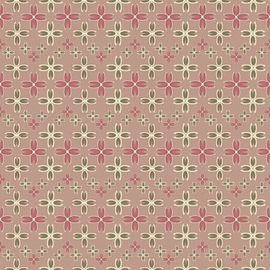 Çiçekler, vektör çizim ile çok renkli geometrik seamless modeli 