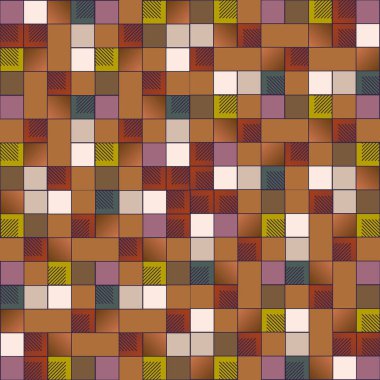 soyut grafik piksel, vektör çizim küpleri ve kareler