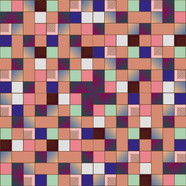 grafik küpleri ve kareler arka plan, sorunsuz tasarlamak vektör çizim 