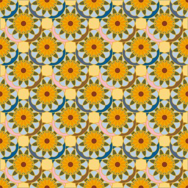  arka plan için çiçekli soyut geometrik seamless modeli